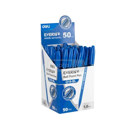 DELI-დელი ლურჯი კალამი 1,0მმ წვერით Q19-BL 1*25ც